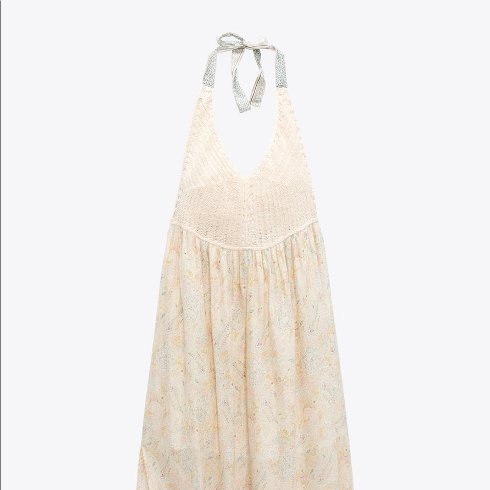 NWT ZARA COMBINATION CROCHET DRESS - Picture 9 of 10